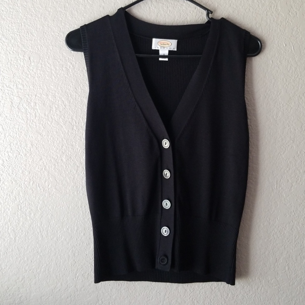 Talbots Black vest